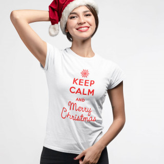 Tricou pentru femei "Keep calm Merry Christmas"
