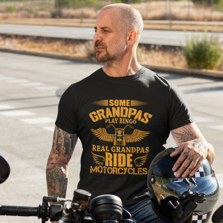 Tricou "Real Grandpas ride motorcycles"