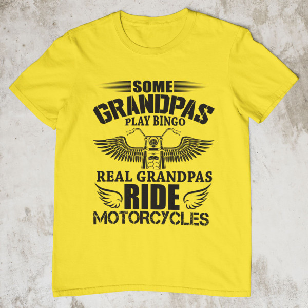 Tricou "Real Grandpas ride motorcycles"