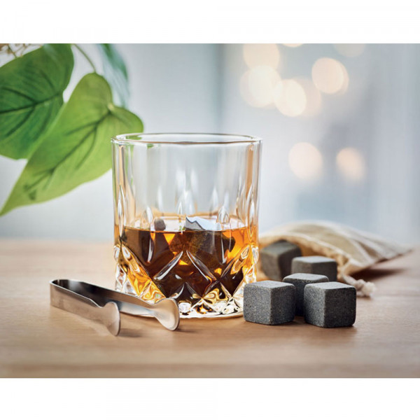 Set de pahare de whisky de lux într-o cutie de bambus "Whisky scump"