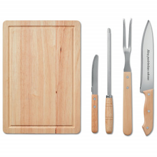 Set de ustensile într-o cutie "GRILLE" (cu opțiunea de gravură la un cost suplimentar)