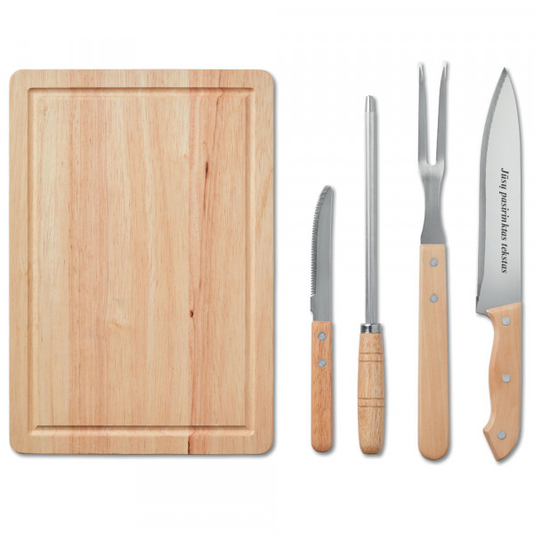 Set de ustensile într-o cutie "GRILLE" (cu opțiunea de gravură la un cost suplimentar) Set de ustensile într-o cutie "GRILLE" (cu opțiunea de gravură la un cost suplimentar)