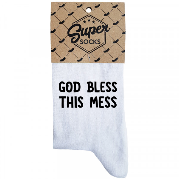 Șosete pentru femei „God bless this mess“ Șosete pentru femei „God bless this mess“