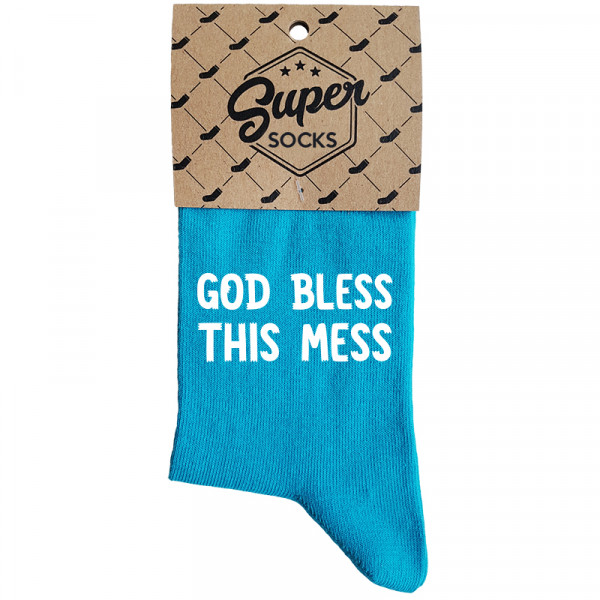 Șosete pentru femei „God bless this mess“ Șosete pentru femei „God bless this mess“