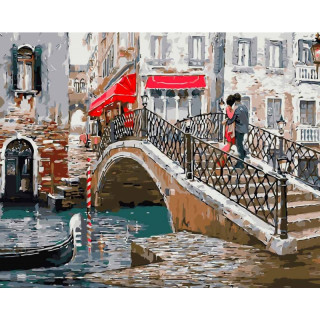 Pictură după numere Set "Veneția" (40x50cm)