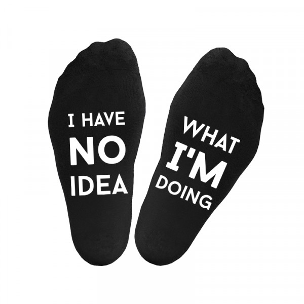 Șosete de damă cu imprimeu pe talpă "I have no idea what i'm doing" Șosete de damă cu imprimeu pe talpă "I have no idea what i'm doing"