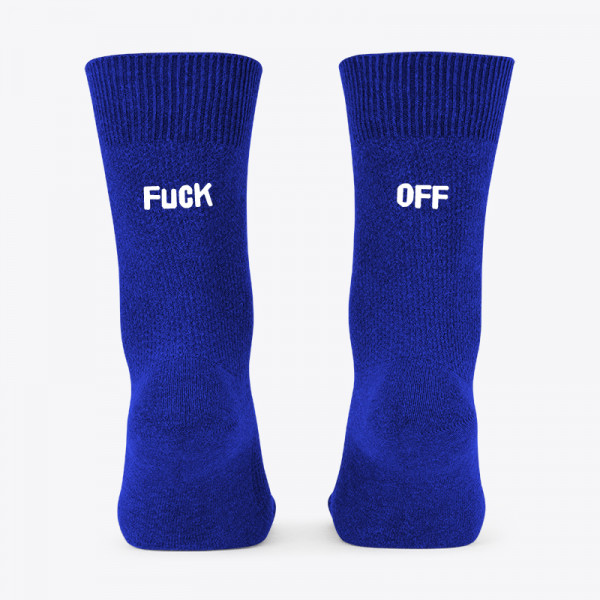 Șosete cu imprimeu pe spate "Fuck off"