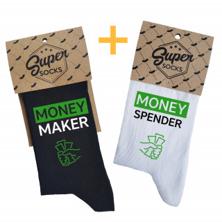 Set de șosete pentru cuplu "Money maker and spender"
