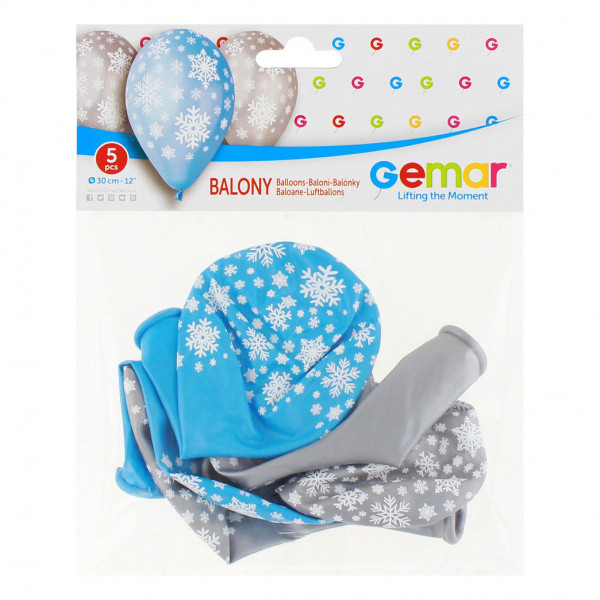 Baloane Premium „Fulg de nea” (5 buc.) Baloane Premium „Fulg de nea” (5 buc.)