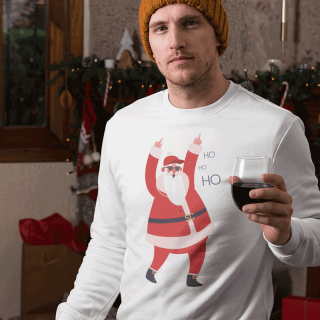 Hanorac "Ho Ho Ho" (fără glugă)