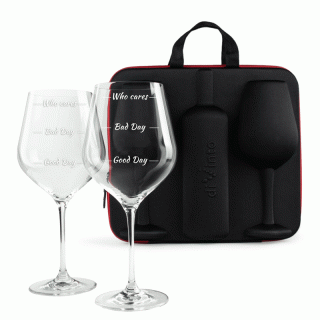 Set de pahare de vin „Who Cares”
