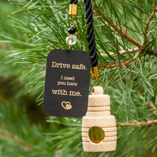 Parfum de mașină "Drive safe, I need you here"