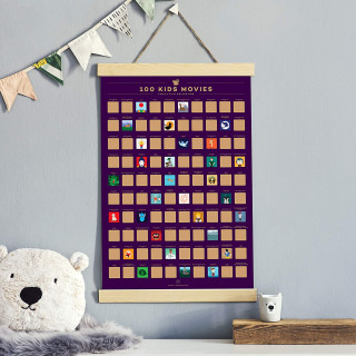 Poster răzuibil EnnoVatti "Top 100 filme pentru copii"