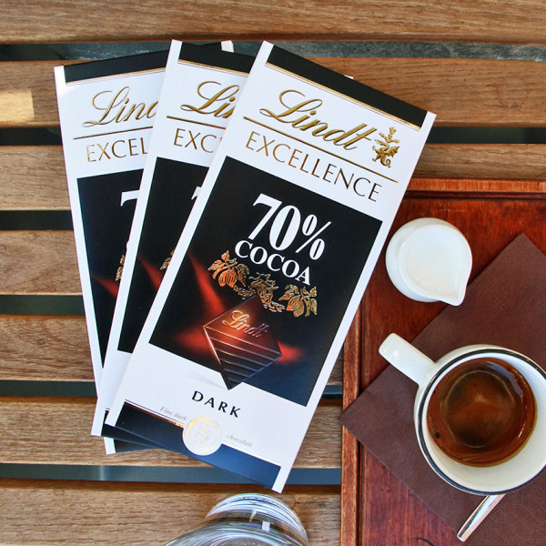 3 buc. Ciocolată neagră „LINDT EXCELLENCE” (70%)