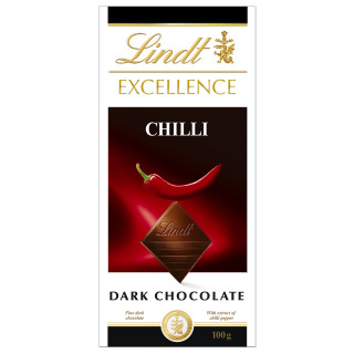 LINDT EXCELLENCE ciocolată neagră cu extract de chili, 100g