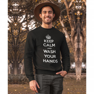 Hanorac "Keep Calm Wash Your Hands" (fără glugă)