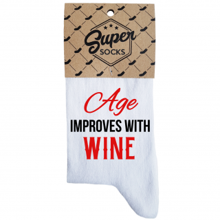 Șosete pentru femei „Age improves with wine“