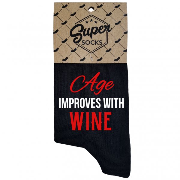 Șosete pentru femei „Age improves with wine“ Șosete pentru femei „Age improves with wine“
