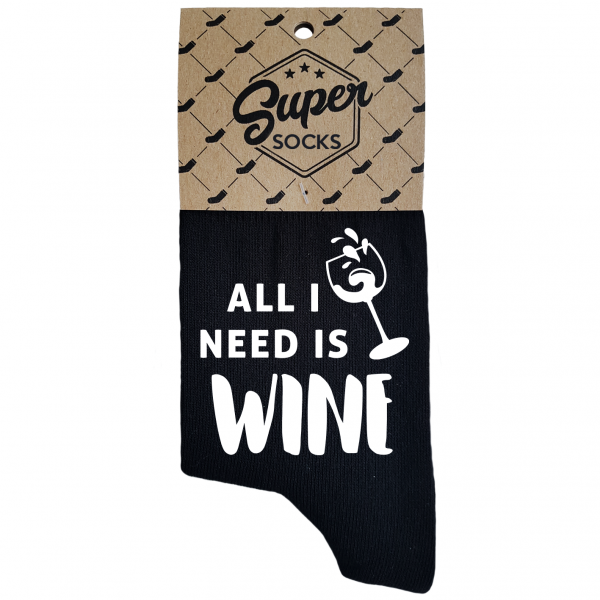 Șosete pentru femei „All I need is wine“ Șosete pentru femei „All I need is wine“