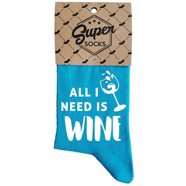 Șosete pentru femei „All I need is wine“ Șosete pentru femei „All I need is wine“