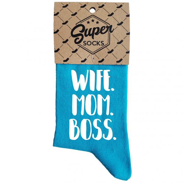 Șosete pentru femei „Wife.Mom.Boss“ Șosete pentru femei „Wife.Mom.Boss“