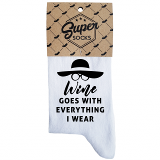 Șosete pentru femei „Wine goes with everything“