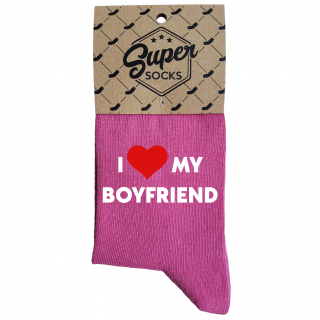 Șosete pentru femei „I love my boyfriend“