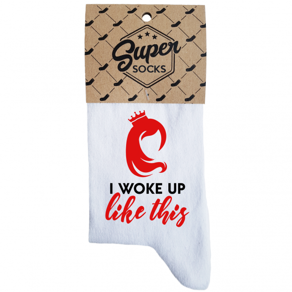 Șosete pentru femei „I woke up like this“ Șosete pentru femei „I woke up like this“