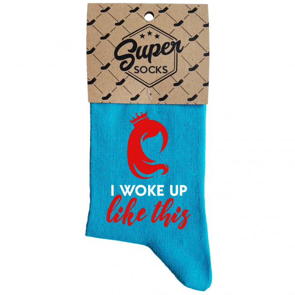 Șosete pentru femei „I woke up like this“ Șosete pentru femei „I woke up like this“