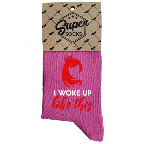 Șosete pentru femei „I woke up like this“ Șosete pentru femei „I woke up like this“