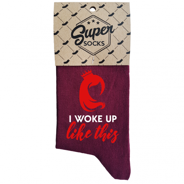 Șosete pentru femei „I woke up like this“ Șosete pentru femei „I woke up like this“