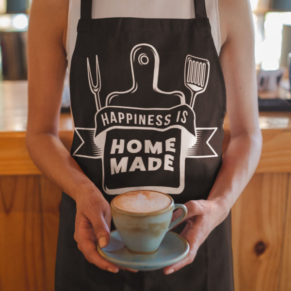 Șorț de bumbac "Happiness is home made" Șorț de bumbac "Happiness is home made"