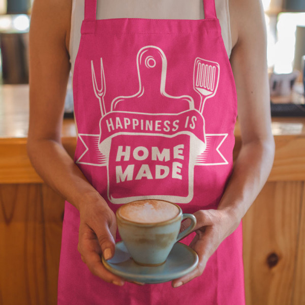 Șorț de bumbac "Happiness is home made" Șorț de bumbac "Happiness is home made"