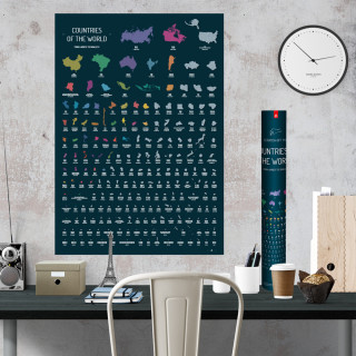 Poster răzuibil „Țările lumii”