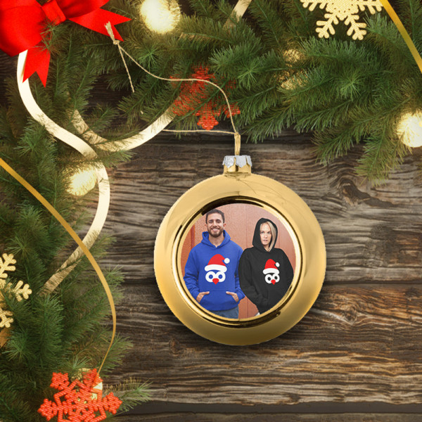 Ornament pentru pomul de Crăciun cu fotografia aleasă de tine