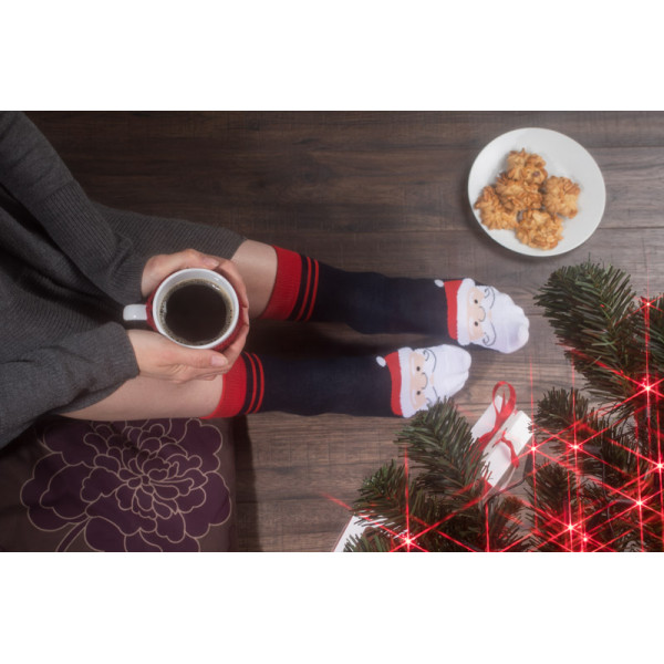 Șosete de Crăciun „FELIZ” în cutie festivă (2 perechi)