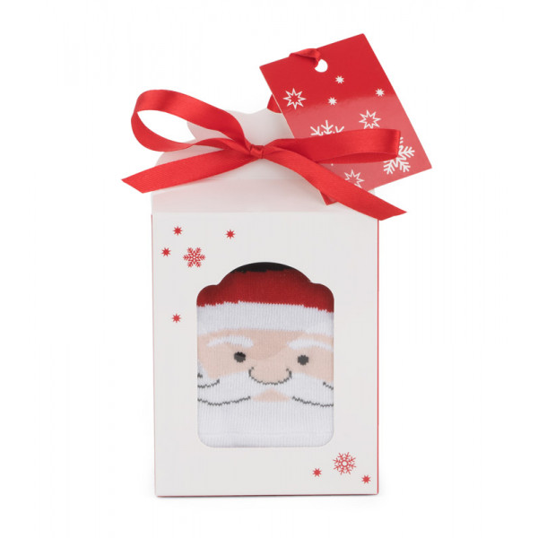Șosete de Crăciun „FELIZ” în cutie festivă (2 perechi)
