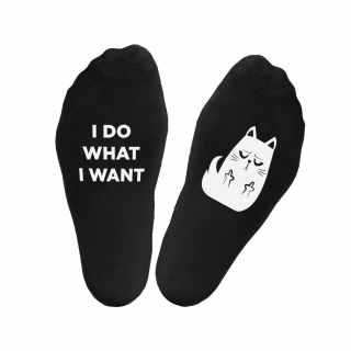 Șosete cu imprimare pe tălpi "I do what I want"
