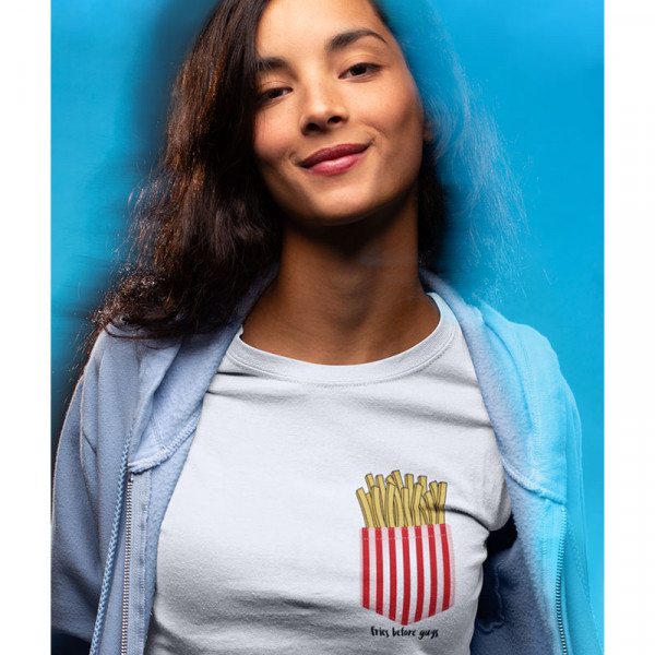 Tricou pentru femei "Fries before guys" Tricou pentru femei "Fries before guys"
