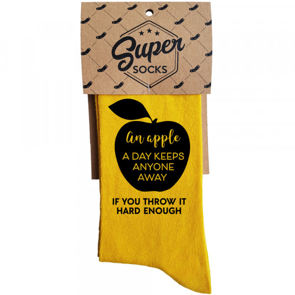 Șosete "An apple a day keeps anyone away" Șosete "An apple a day keeps anyone away"