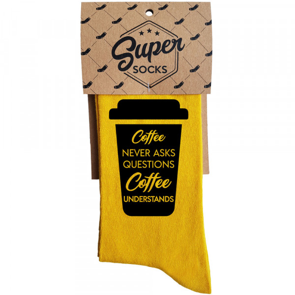 Șosete "Coffee never asks" Șosete "Coffee never asks"