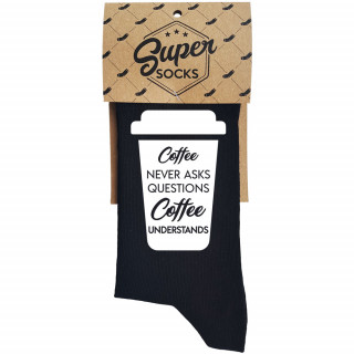 Șosete "Coffee never asks"