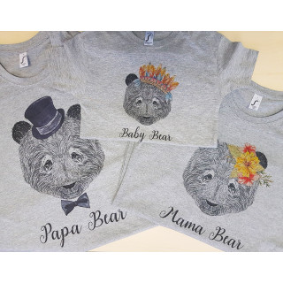 Set de tricouri de familie "Bear Family"