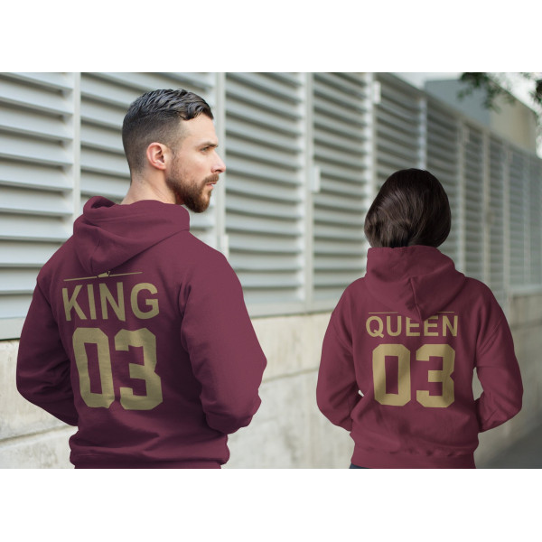 Set hanorac "KING & QUEEN" cu numerele selectate Set hanorac "KING & QUEEN" cu numerele selectate