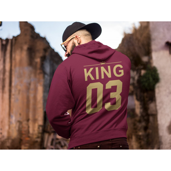 Set hanorac "KING & QUEEN" cu numerele selectate Set hanorac "KING & QUEEN" cu numerele selectate