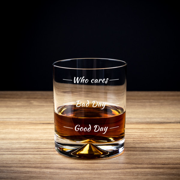 Pahar de whisky "Who Cares"