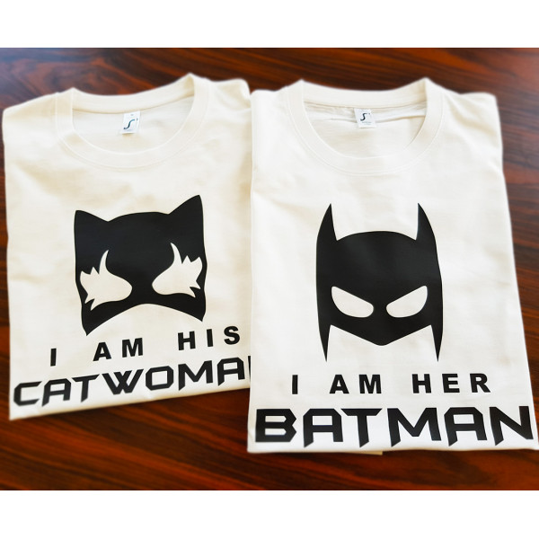 Set de tricouri "Batman & Catwoman" Set de tricouri "Batman & Catwoman"