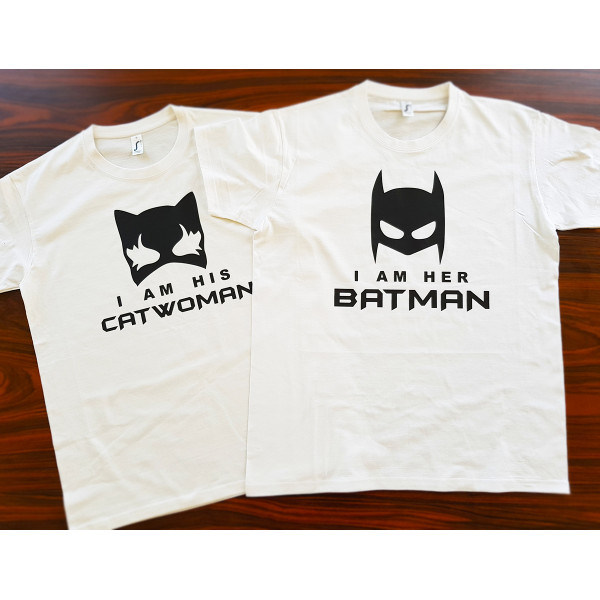 Set de tricouri "Batman & Catwoman" Set de tricouri "Batman & Catwoman"