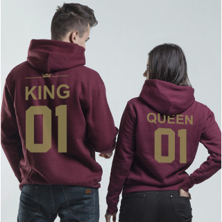 Set hanorac "KING & QUEEN" cu numerele selectate