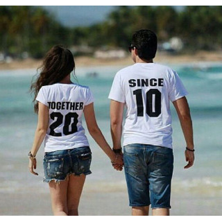 Set de tricouri "Together Since" su pasirinktais metais